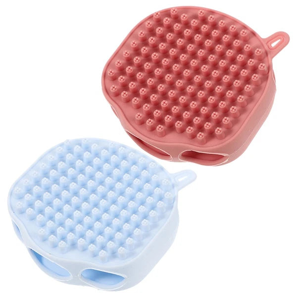 2 Pcs Shampoo Bath Brush Travel Body Exfoliator Scrubber Scrubbing