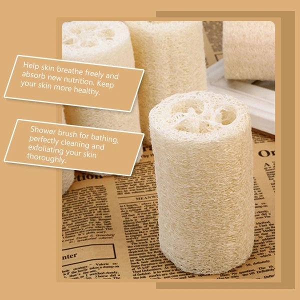 2 Pcs Loofah Bath Towel Exfoliating Washcloth Body Sponge Brush
