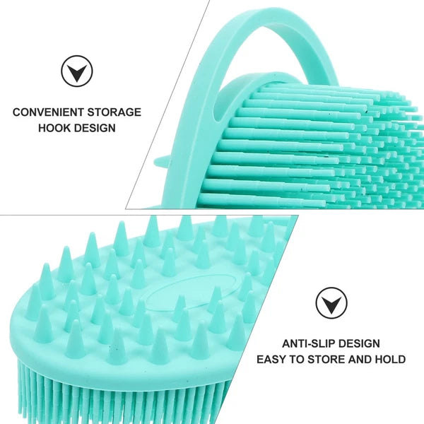 Bath Brush Silicone Body Shower Miss Work Shampoo Double-sided Cleaning