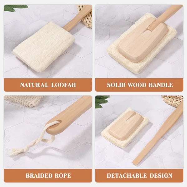 Loofah Bath Brush Exfoliating Back Scrubber Natural Miss Work Wash