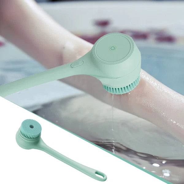 Electric Bath Brush Body Shower Brush with Long Handle Back Massage Cleaning