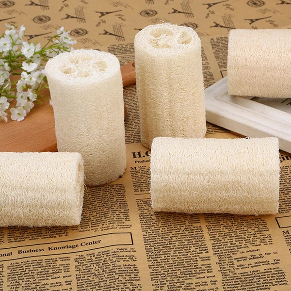 2 Pcs Loofah Bath Towel Exfoliating Washcloth Body Sponge Brush