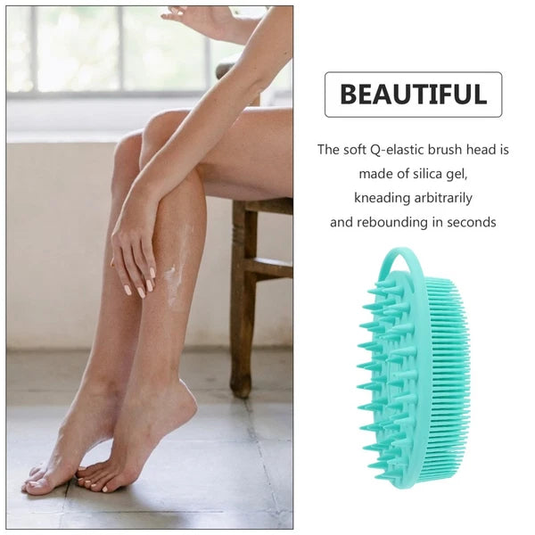 Bath Brush Silicone Body Shower Miss Work Shampoo Double-sided Cleaning