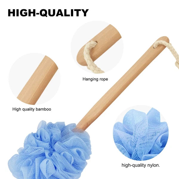 Loofah with Handle, Loofah on a Stick, Shower Sponge with Handle, Bath Brush