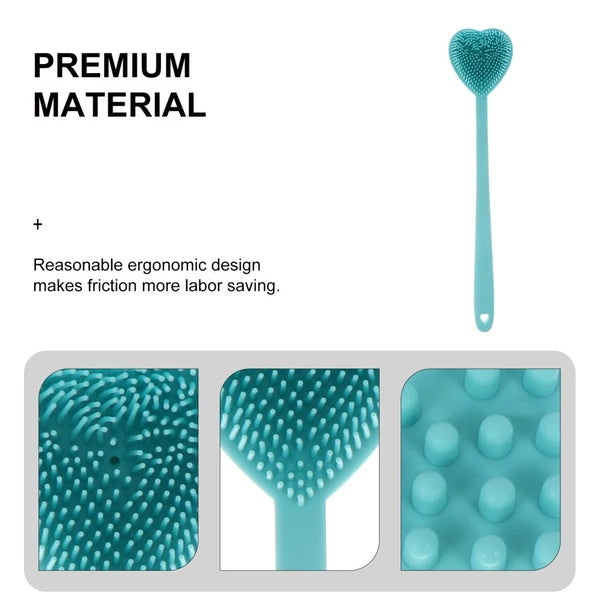 Heart-shaped Bath Brush Man Silicone Bathing Scrubber Shower Body