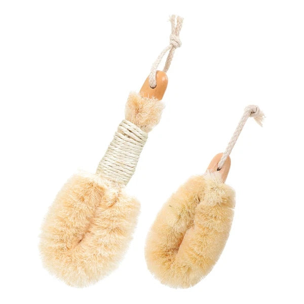 2 Pcs Silk Bath Brush Miss Man Shower Cleaning Body Brushes for Scrubbers