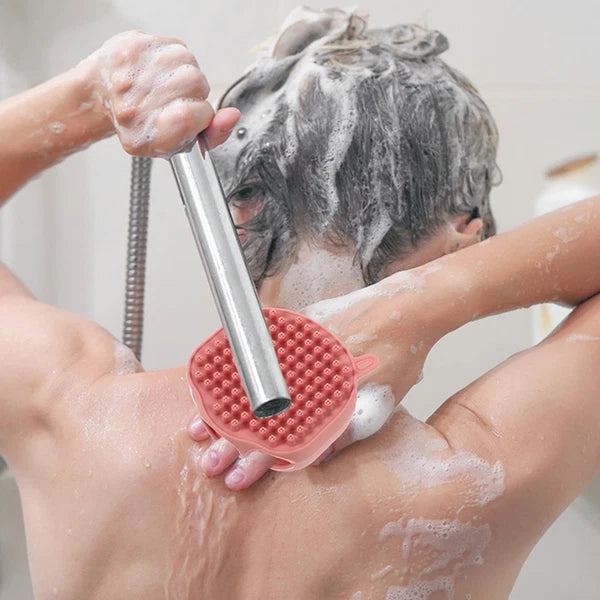 2 Pcs Shampoo Bath Brush Travel Body Exfoliator Scrubber Scrubbing