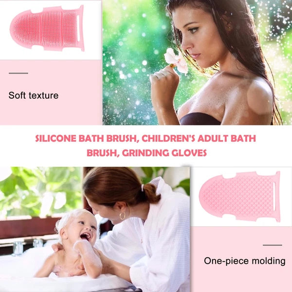 Bath Brush Elderly Child Soft Silicone Body Cleansing Scrubber for