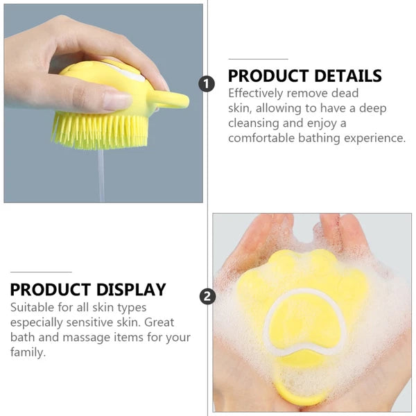 3 Pcs Silicone Bath Brush Newborn Toddler Infant Massage Scrubber