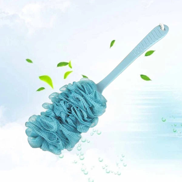 Bath Sponge Back Cleaner Brush and Towel Shower Scrubber Long Handle