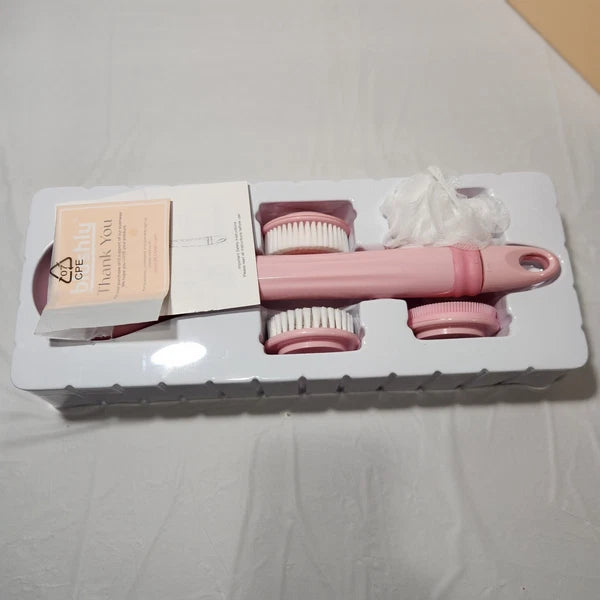 Blushly Cleansing & Exfoliating Body Brush with Multiple Brush Heads