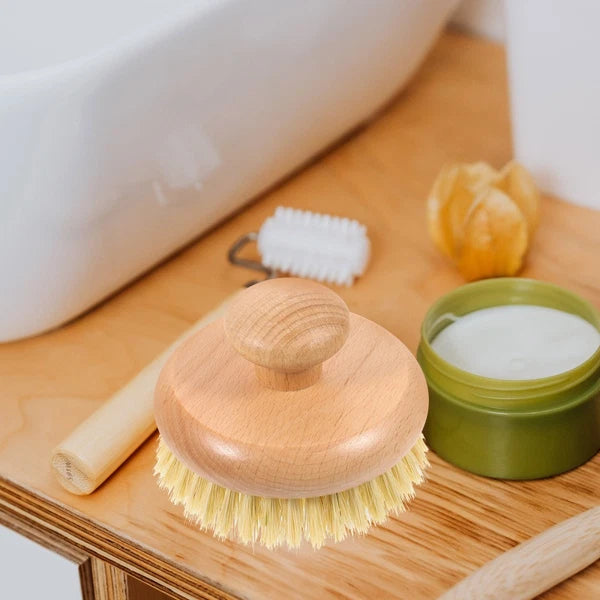 1pc Practical Round Handle Body Brush Easy Cleaning Brush Bathing Supplies