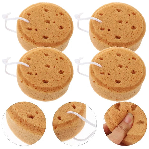 4 Pcs Bath Sponge Children's Bathing Tool Shower Scrubber for Body