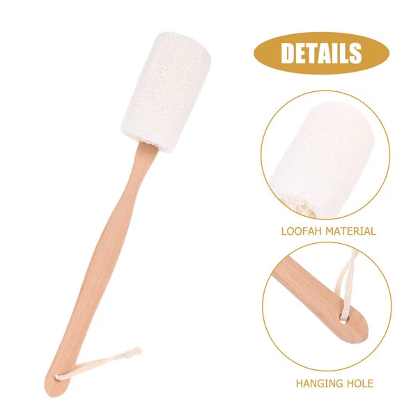 Exfoliating Shower Brush Back Scrubber Mesh Pouf Shower Brush