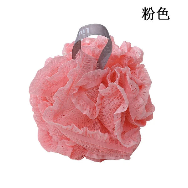 Soft Scrubber Sponge Flower Exfoliating Body Brush Puff Bath Shower Mesh Ball AU