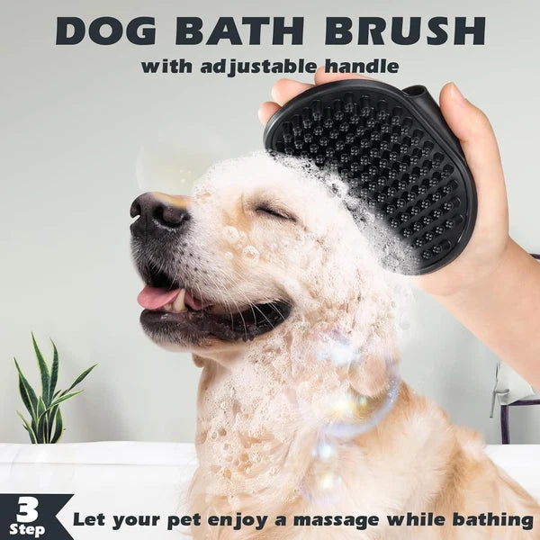 3PCS Self Cleaning Slicker Brush & Pet Grooming Rake & Bath Brush for Dogs and C