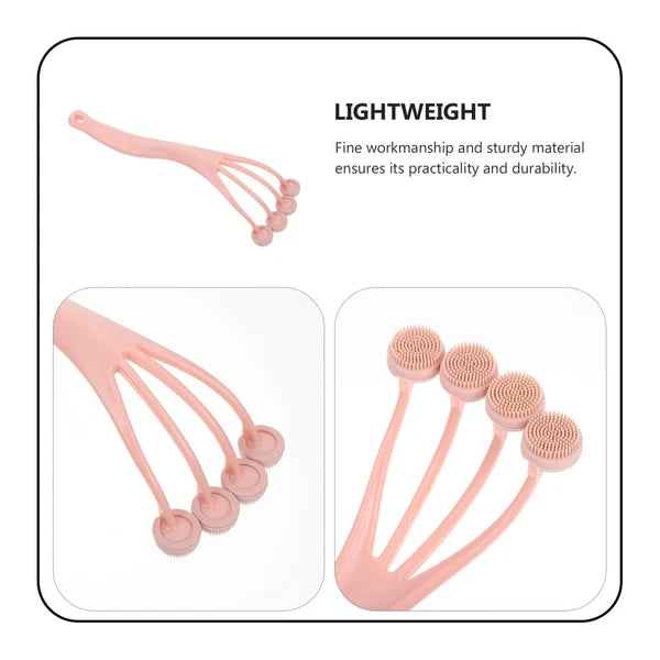 2 Pieces Exfoliating Bath Brush Back for Shower Scrubber with Long Handle