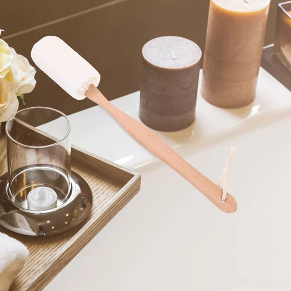 Exfoliating Shower Brush Back Scrubber Mesh Pouf Shower Brush