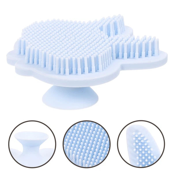 Silicone Bath Brush Child Baby Shower Exfoliating Scrubber Cleaning