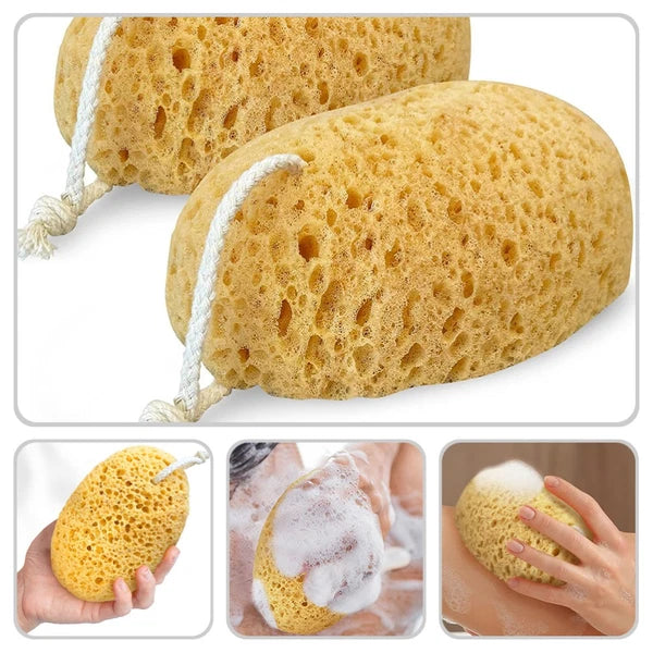 2 Pcs Bath Sponge Man Child Shower Scrubber Body Sponges Exfoliating