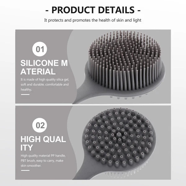 Body Scrubber Bath Brush Man Elderly Silicone Exfoliator and Shower Brushes