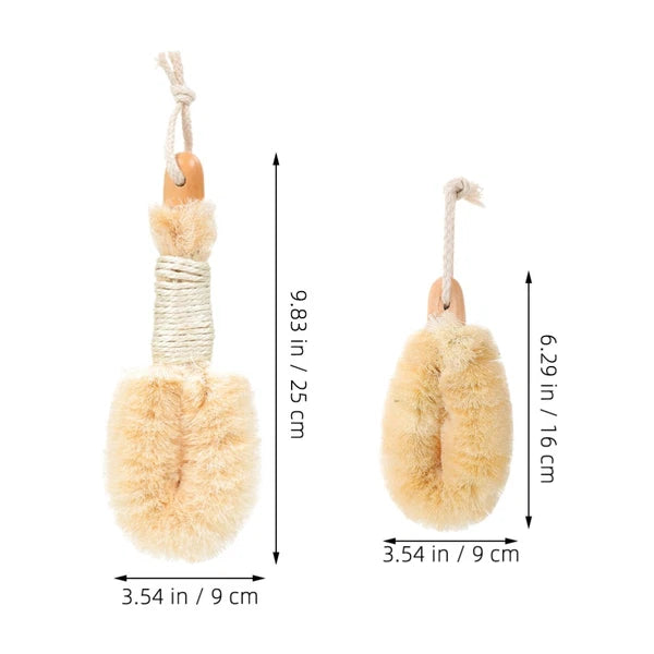 2 Pcs Silk Bath Brush Miss Man Shower Cleaning Body Brushes for Scrubbers