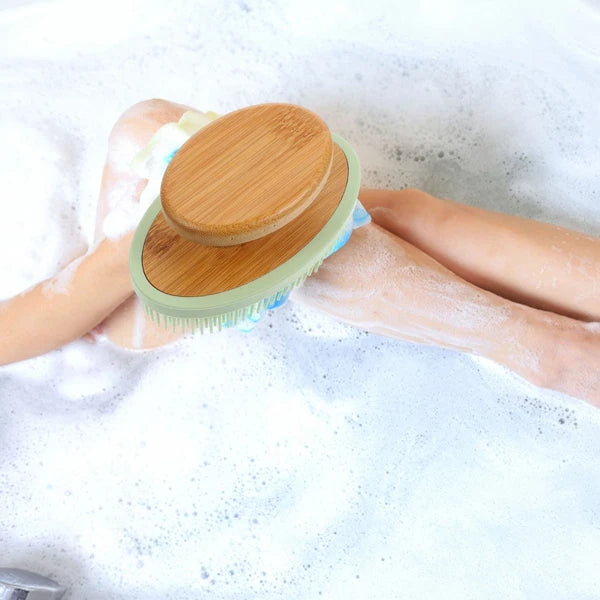 Bath Brush Exfoliating Back Scrubber for Shower Silicone Exfoliator
