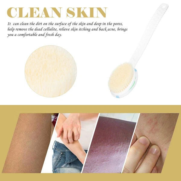 Double-head Shower Brush Man Bath Scrubber Back Washing Bathing Massage