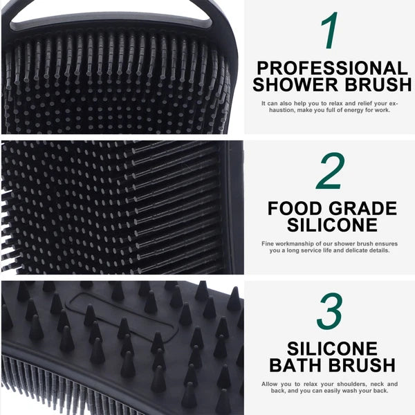 Bath Brush Man Travel Silicone Scrubber Body Shower for Cleaning