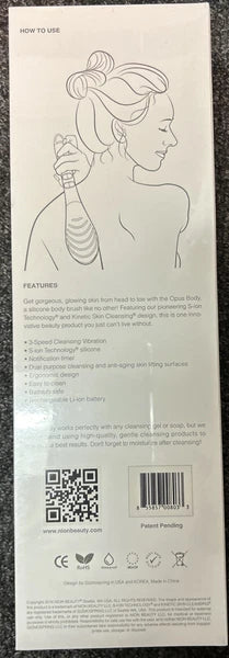 NION BEAUTY Opus Body Brush Gray New In Box - Sealed