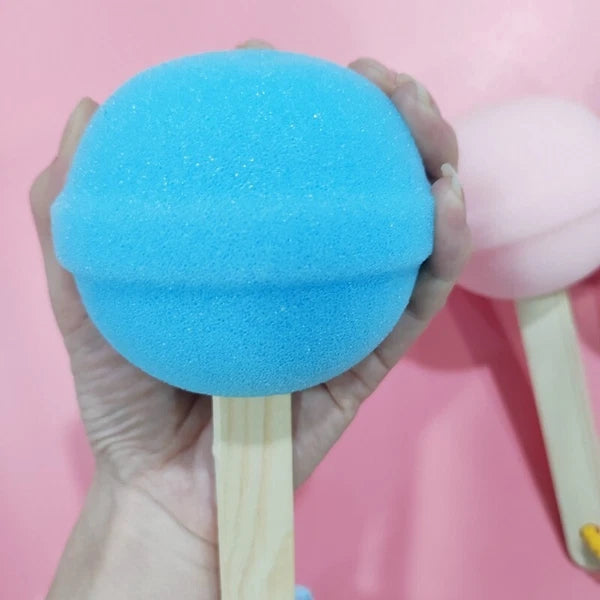 Popsicle Cute Shower Sponges Soft Bathing Scrub forKids Rainbow Baby Bath Sponge