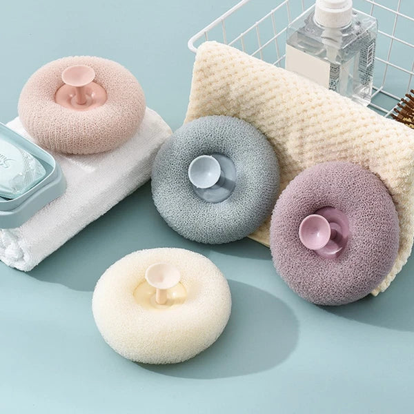 4pcs Bathroom Showering Scrubber Soap Foam Making Loofah Portable Bathing