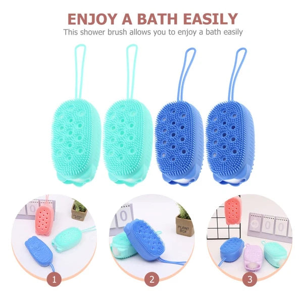 4 Pcs Scrub Brush Shower Scrubber for Body Child Baby Bath Brushes
