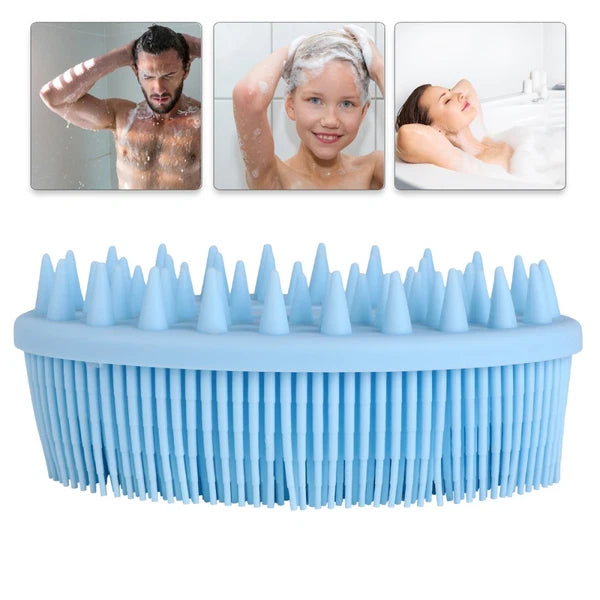 2 Pcs Bath Massage Handheld Scrubber Silicone Brushes